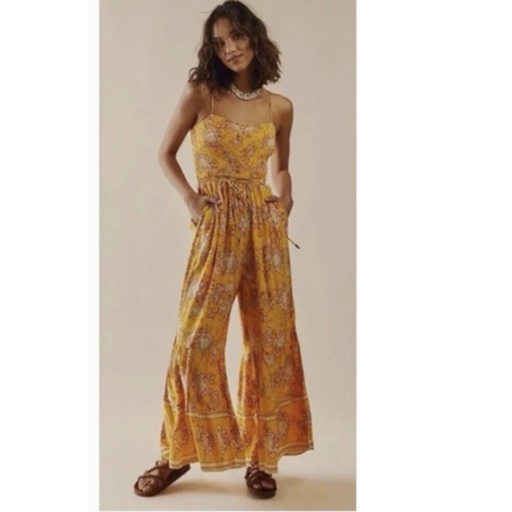 Free People Marigold Little Of Your Love Jumpsuit Sz S Boho chic Hippie festival